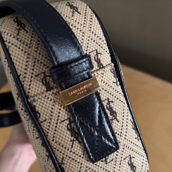 Saint Laurent Canvas Monogram All Over Camera Bag - Picture 4 of 11